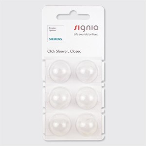 Signia - Cupoline Click Sleeves L Closed per apparecchi RIC