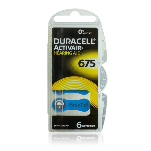 Duracell - Blister 6 pile Acustiche Activair 675