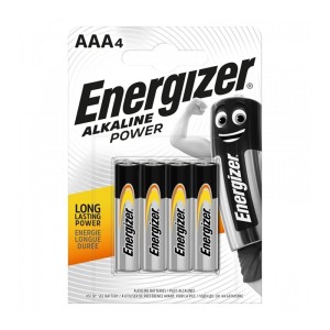 Energizer- Alcaline Power Mini Stilo AAA Blister 4 Pile (LR03)