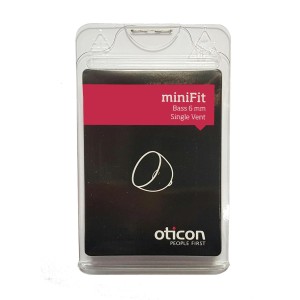 Oticon - Cupola miniFit Bass 6mm Single Vent 