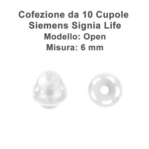 Signia - Cupoline  Life Open 6 mm - 10  pz
